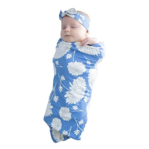 Baby Be Mine Zoe Swaddle Blanket & Headband - Picture 2 of 3